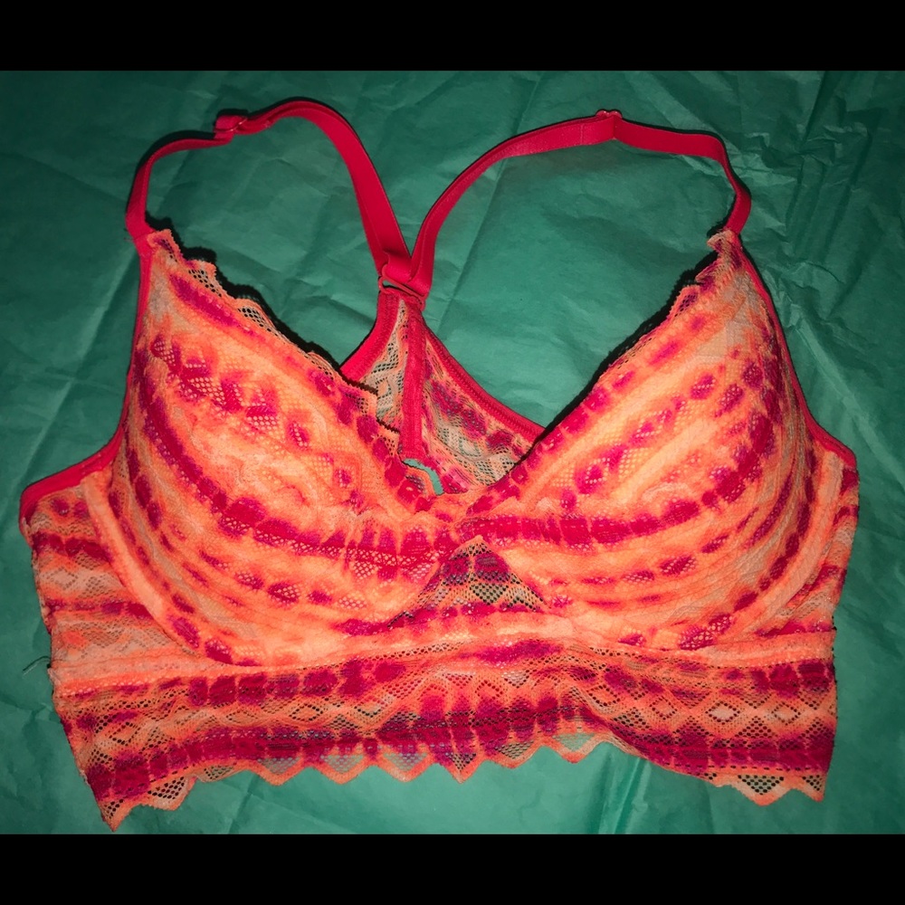 ~Victoria Secret"PINK" Tye-Dye Lace RacerBack Bra~